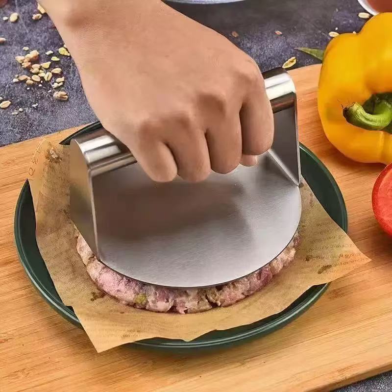 Máy Ép Bánh Mì Kẹp Thịt Bằng Thép Không Gỉ, Chống Dính, Hình Tròn/vuông, Dụng Cụ Nhà Bếp