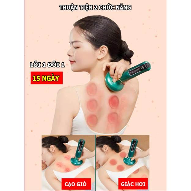 Máy cạo gió giác hơi cầm tay HITOKO-HG22, máy giác hơi sạc điện thông minh 12 cấp độ, dễ sử dụng tại nhà, BH 12 tháng - Ảnh 4